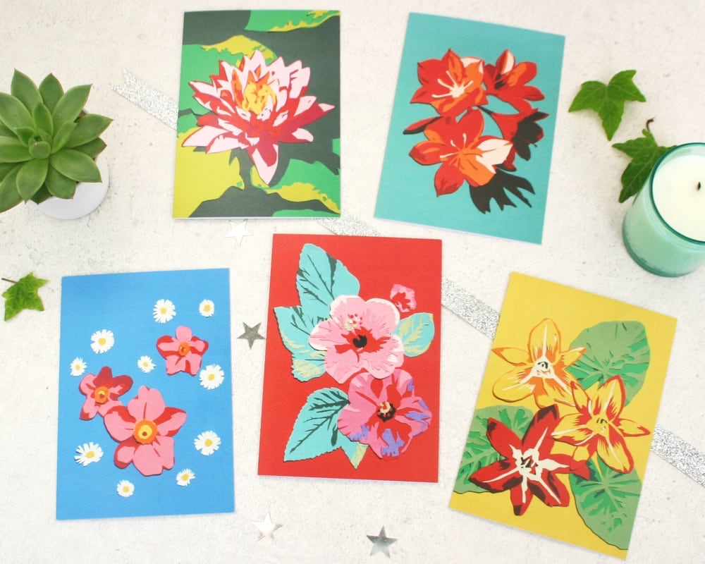 Colourful Floral Notecards