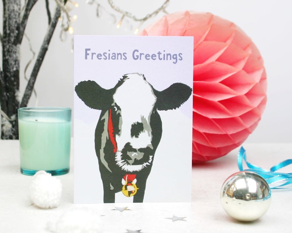 Cow Christmas Card