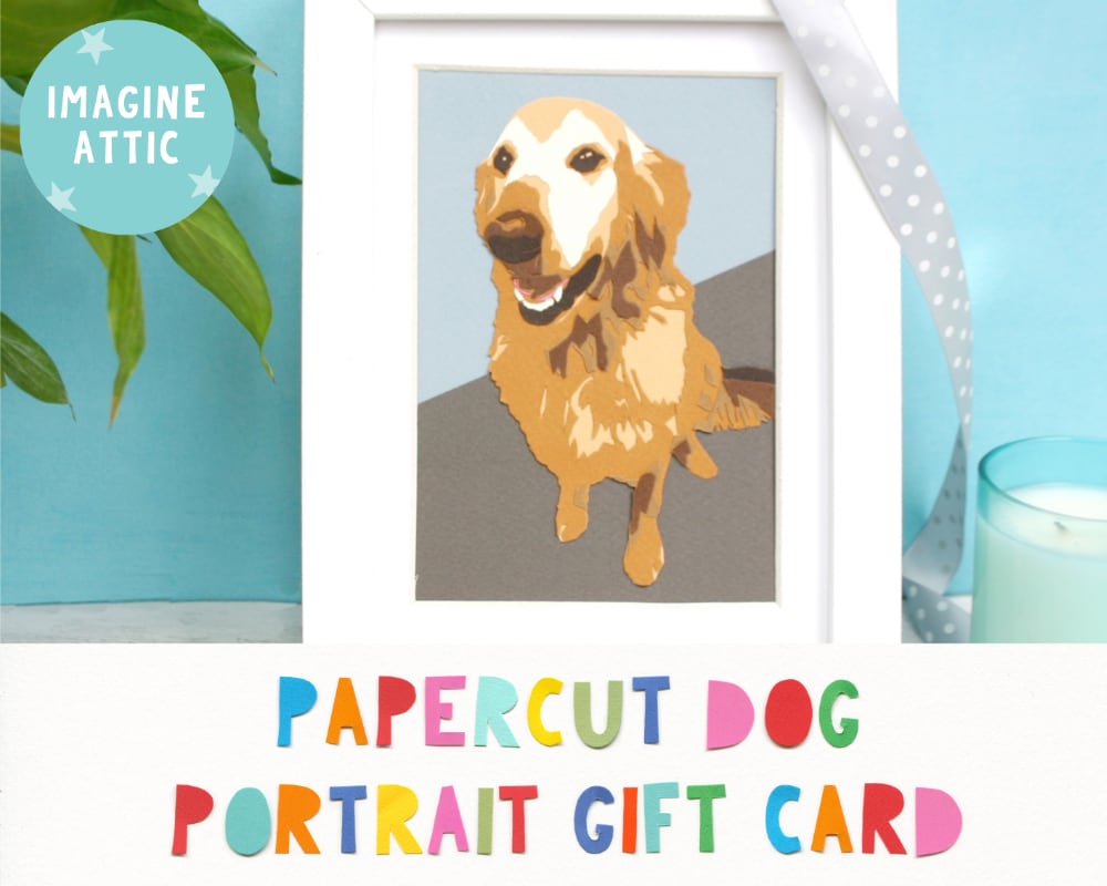 Dog Portrait Gift Card Gift Voucher