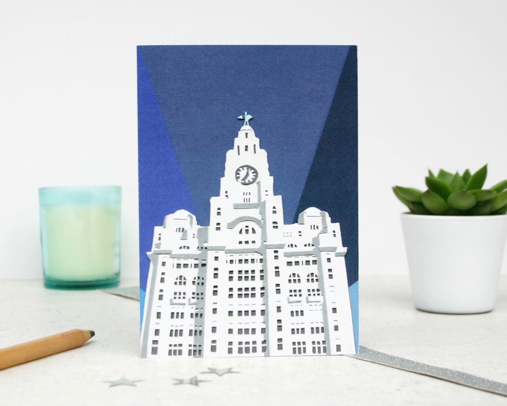 Liver Building Greetings Card