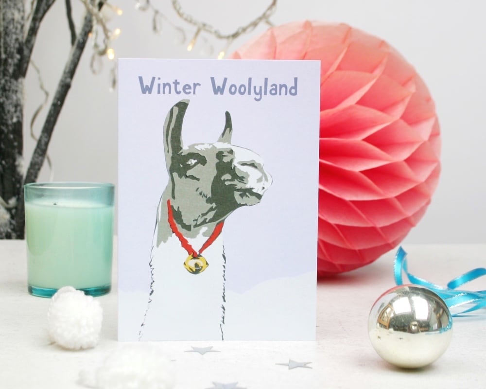 Llama Christmas Card
