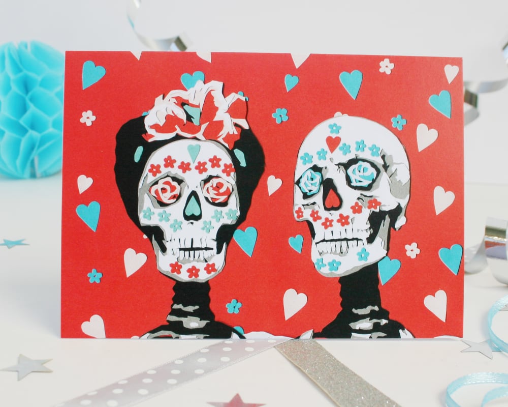 Mexican Day of the Dead Anniversary Card