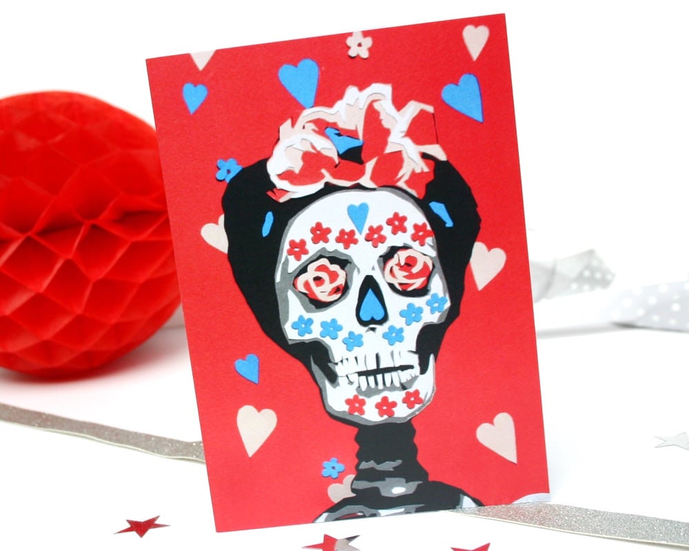 Mexican Day of the Dead Sugar Skull Birthday Card