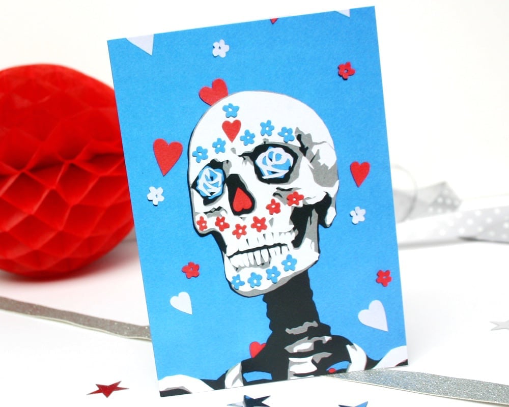 Mexican Sugar Skull Card