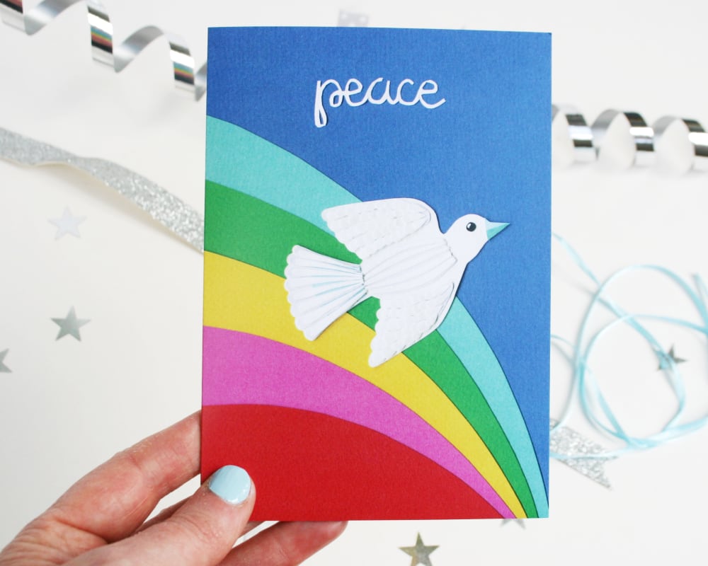 Peace White Dove Card