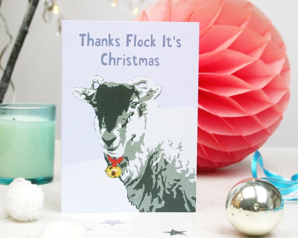 Funny Sheep Christmas Card